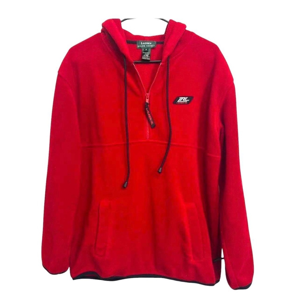 Y2K Lauren Ralph Lauren Quarter Zip Fleece Hoodie